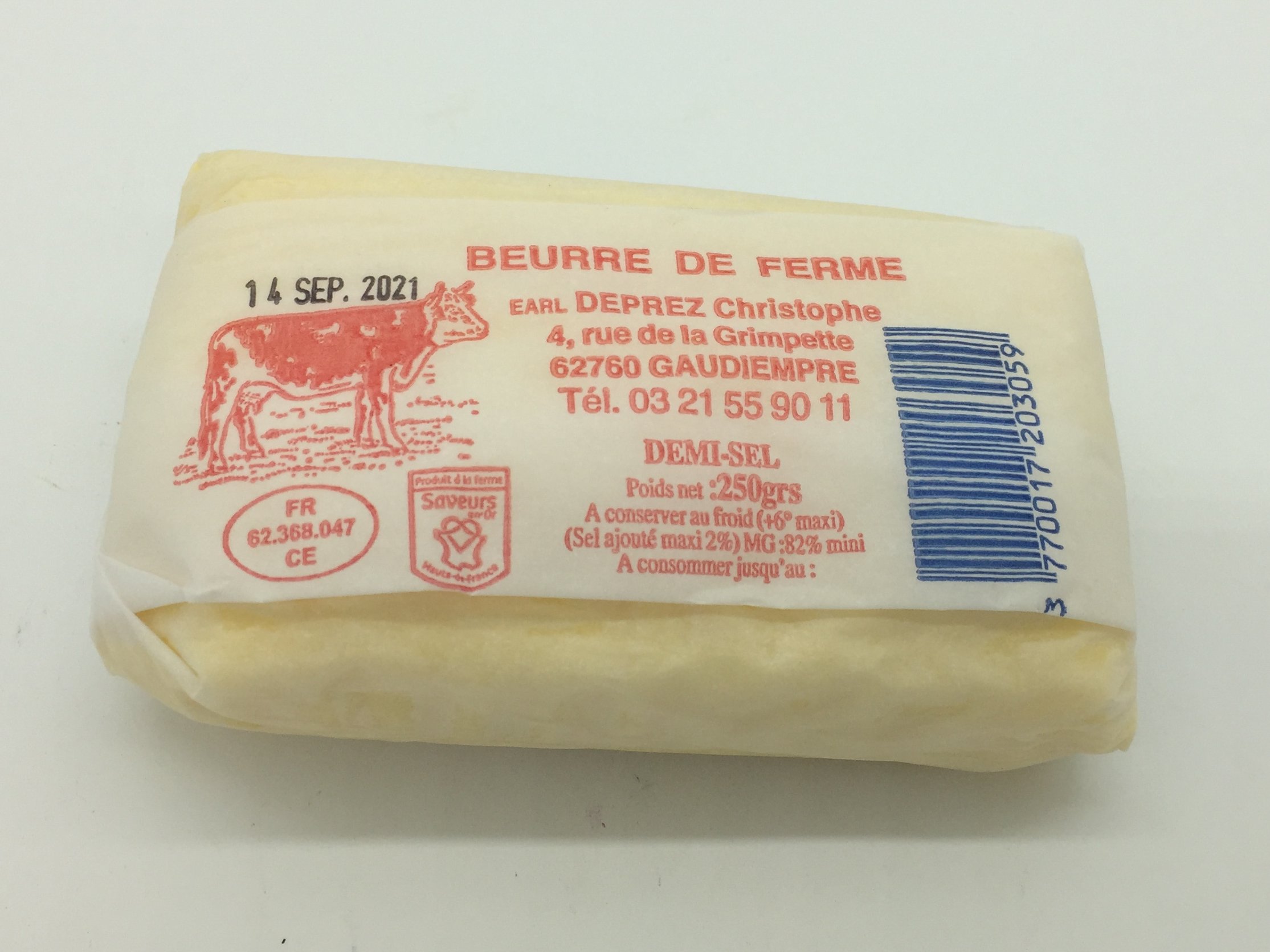 Beurre fermier idéal pour la cuisine