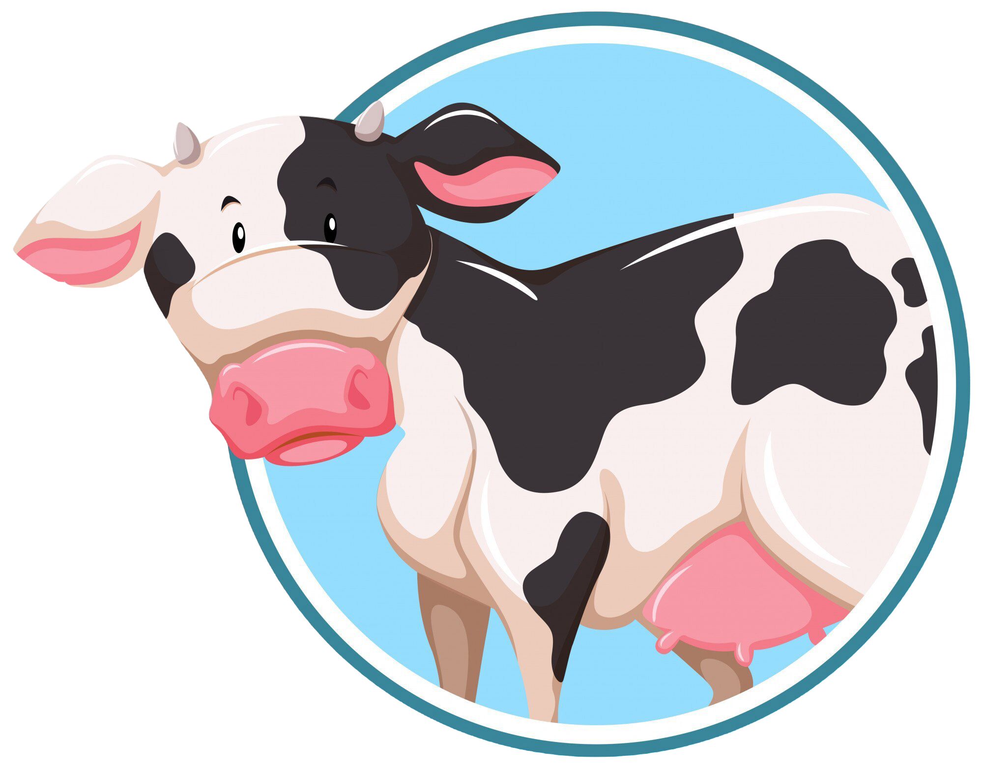 Logo Bythmeuh, une vache souriante